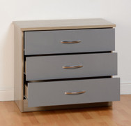 Nevada 3 Drawer Chest-Grey