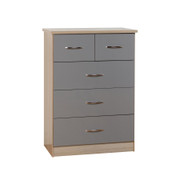 Nevada 3+2 Drawer Chest-Grey