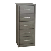 Lisbon darkwood 5 Drawer Narrow Chest