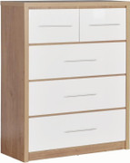 Seville 3+2 Drawer Chest-White