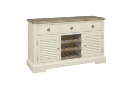 Meghan Oak Large Sideboard with Wine Rack