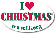 I Love CHRISTmas Vinyl Static Cling Window Decal