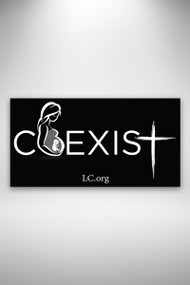 “Coexist” - 6” x 4” Bumper Sticker (BLACK)