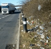 Road Plastic Pollution from Litter Road Plastic Pollution from Litter