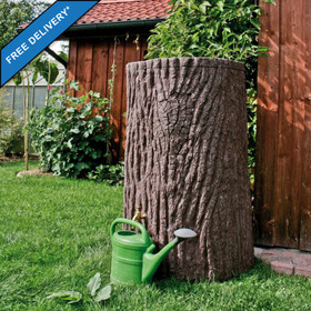 475L Water butt in the style of a Tree Trunk. Free Delivery Mainland UK.