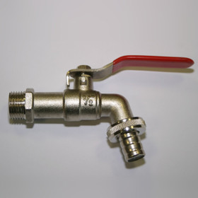 1/2" Metal Quarter-turn tap with Hosetail for Hose