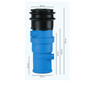 3P Hydrosystem 400 dimensions (including Extension Tube and Lid)