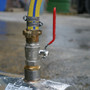Discharge Hose Kit showing connection to the SteelPump. Note Medium-Duty Hose option shown.