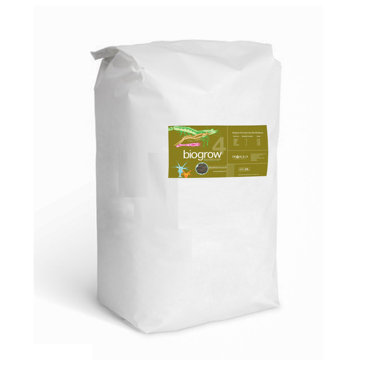 Biogrow® Formula 4 es un alimento nutricionalmente balanceada para satisfacer las necesidades específicas de los estadios larvarios tempranos