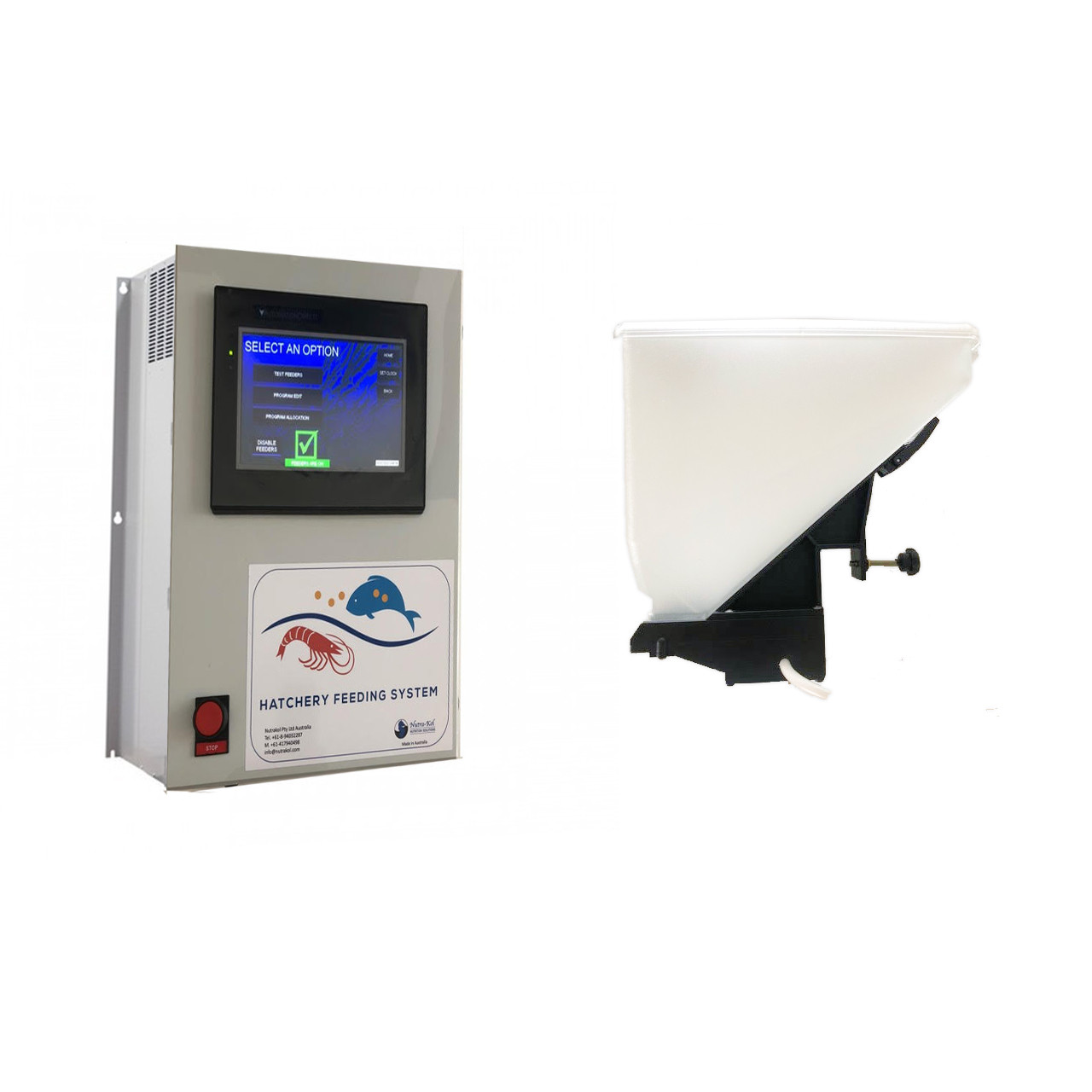 Alimentador automático para hatchery / laboratorio acuicola HFS 