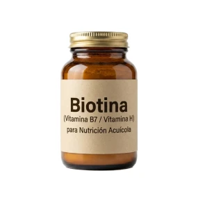 Biotina (Vitamina B7 / Vitamina H) para Nutrición Acuícola