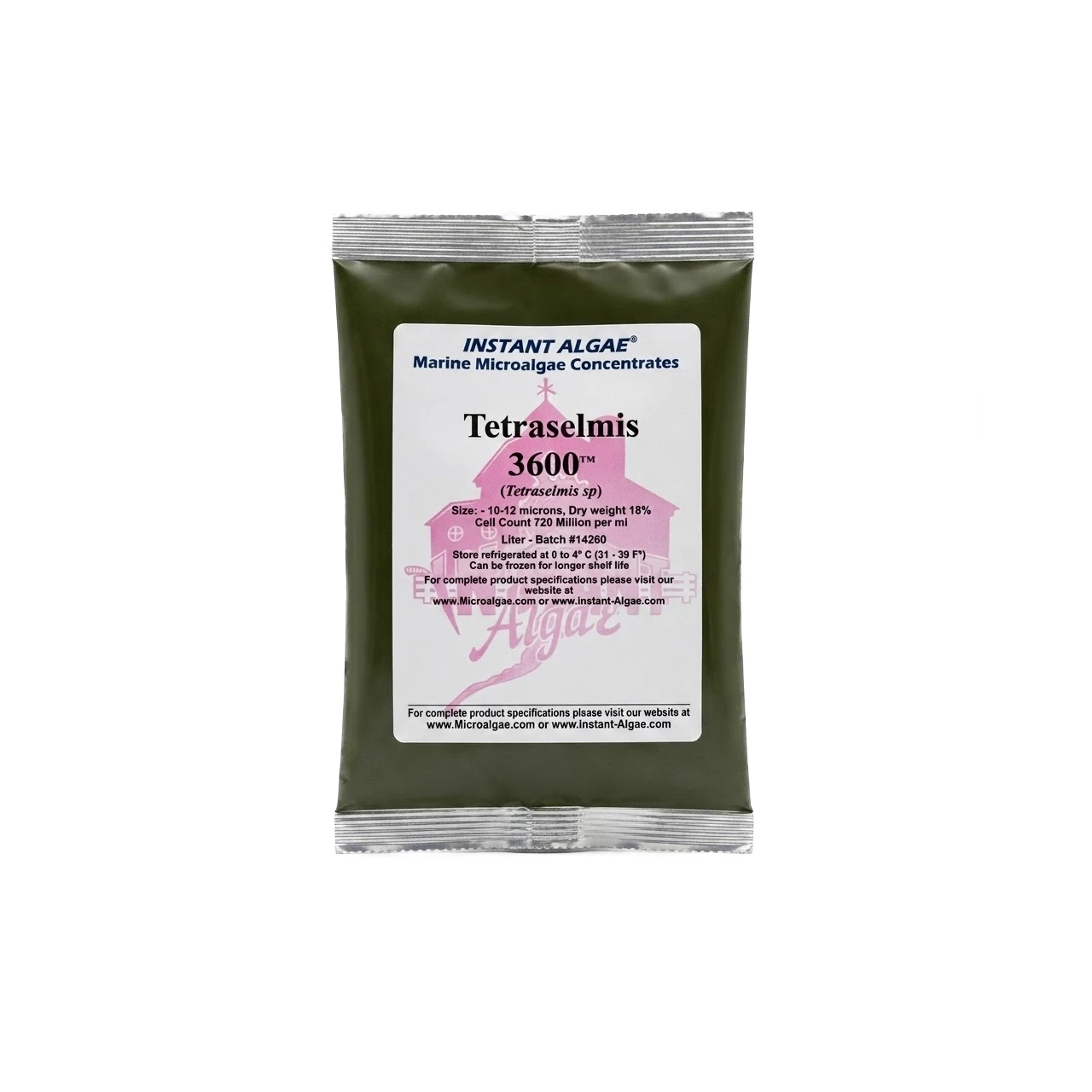 Concentrado de microalga Instant Algae Tetraselmis 3600