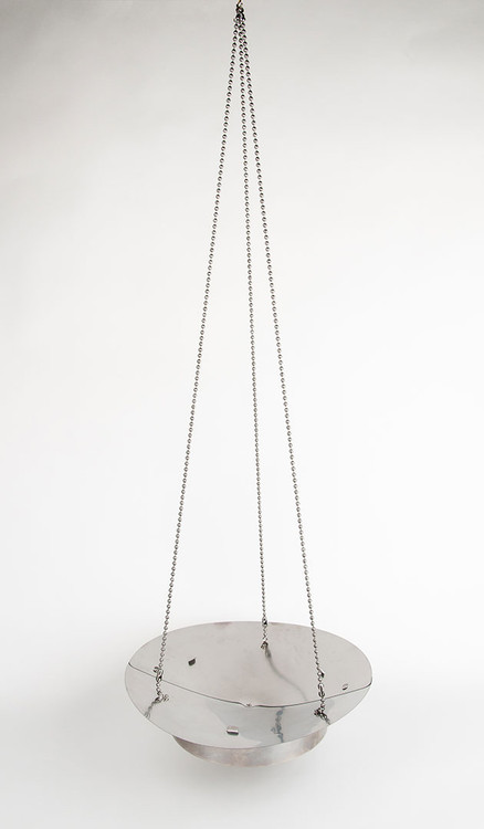 Littlbug Senior leave no trace fire bowl shown assembled with hanging chain set.