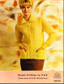 Vintage Colored Large Collar Cardigan
