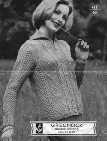Ladies Vintage Diamond Cardigan