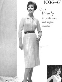 Ladies Vintage Aran Sweater and Aran Dress