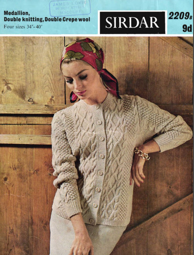 Ladies Vintage Luxury Aran Cardigan