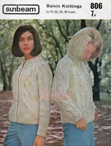 Vintage Ladies Bainin Aran Cardigans