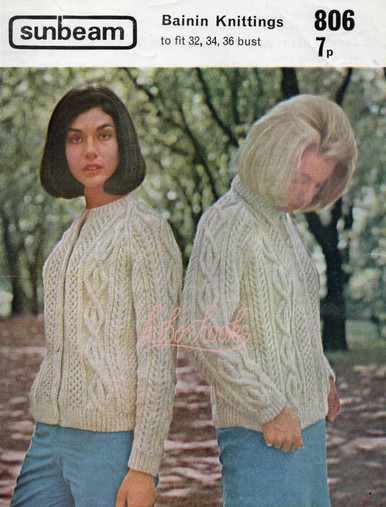 Vintage Ladies Bainin Aran Cardigans