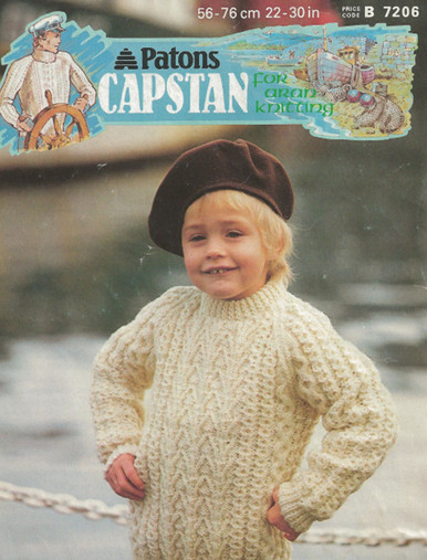 Vintage Aran Childrens Sweater