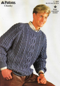 Vintage Men Aran Sweater