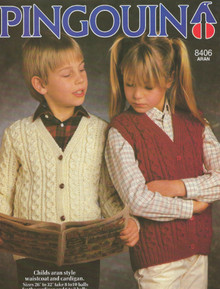 Childrens Vintage Aran Sweater
