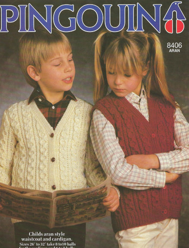 Childrens Vintage Aran Sweater