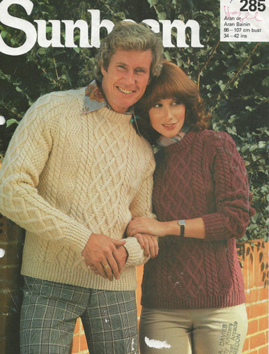 VIntage Unisex Aran Cross Stitch Sweaters
