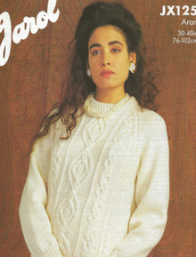 Ladies Vintage Polo Neck Aran Sweater