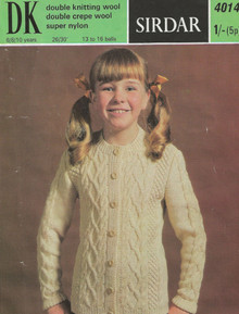 Vintage Girls Aran Cardigan