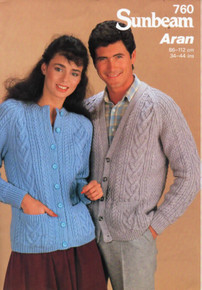 Vintage His & Hers Aran Cardigan 