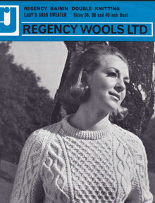  Ladies Vintage Cable Sweater