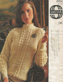 Retro Ladies Aran Sweater