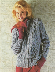 Womens Vintage Aran Cardigan 