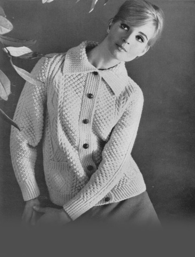 Ladies Vintage Collar Cardigan