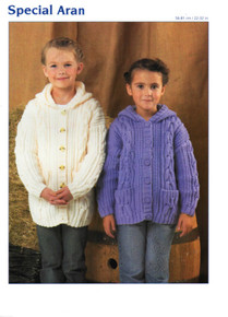 Vintage Children's Hooded Aran Cardigan
