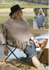 Vintage Fringed Aran Poncho
