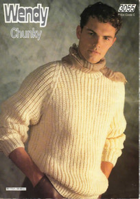 Vintage Mens Fisherman Rib Sweater 