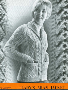 Ladies Vintage Aran Collar Jacket