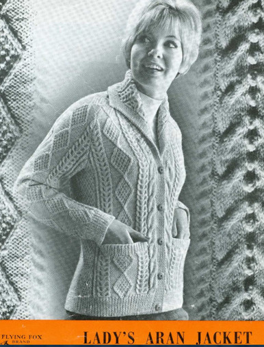Ladies Vintage Aran Collar Jacket