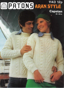 Vintage Aran Raglan Sleeve Sweater 