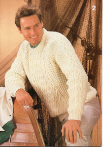 Vintage Aran Men's Raglan Sweater 
