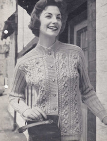 vintage aran cardigan knitting patterns