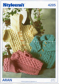 Vintage Kids Cable Aran Sweater and Cardigans 