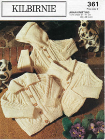 Vintage Children's Aran Cardigan and Jacket