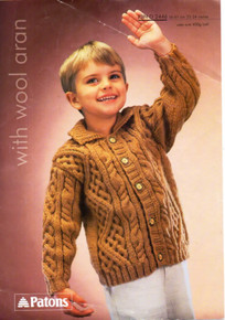 Vintage Children's Button Down Aran Jacket