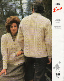 Vintage Unisex Aran Cardigan