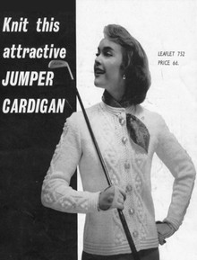 Ladies Vintage Aran Cardigan
