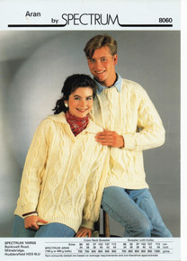 Vintage His and Her Plaited Cable Aran Sweater