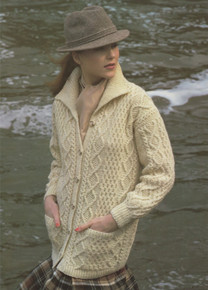 Vintage Longline Ladies Aran Jacket 